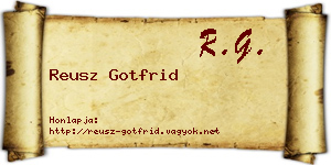 Reusz Gotfrid névjegykártya